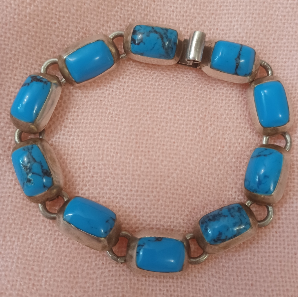 Turquoise And Silver Bracelet
